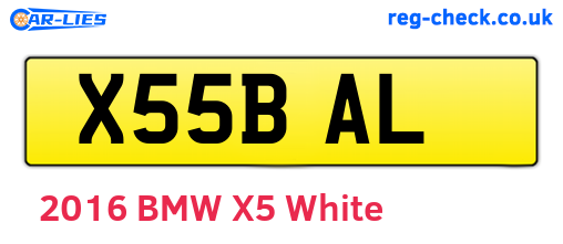 X55BAL are the vehicle registration plates.