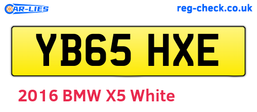 YB65HXE are the vehicle registration plates.