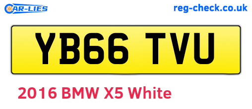 YB66TVU are the vehicle registration plates.