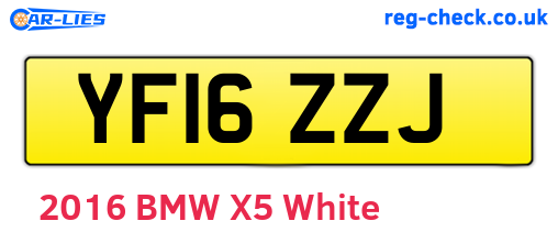 YF16ZZJ are the vehicle registration plates.
