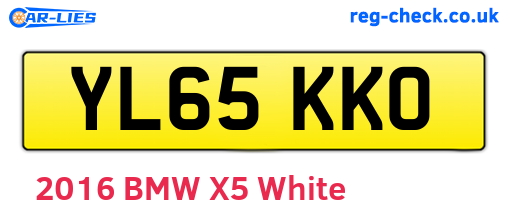 YL65KKO are the vehicle registration plates.