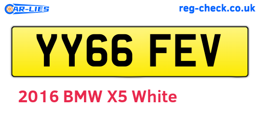 YY66FEV are the vehicle registration plates.