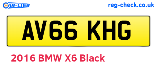 AV66KHG are the vehicle registration plates.