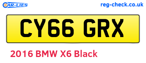 CY66GRX are the vehicle registration plates.