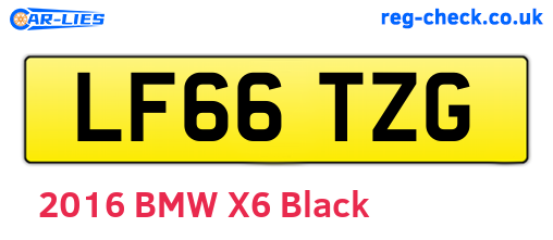 LF66TZG are the vehicle registration plates.