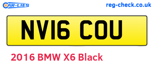 NV16COU are the vehicle registration plates.