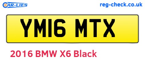 YM16MTX are the vehicle registration plates.