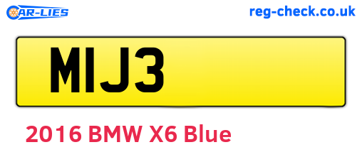 MIJ3 are the vehicle registration plates.