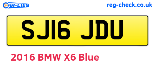 SJ16JDU are the vehicle registration plates.