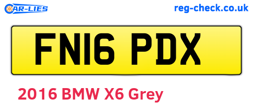 FN16PDX are the vehicle registration plates.