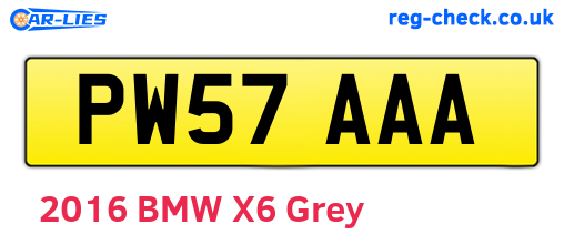 PW57AAA are the vehicle registration plates.