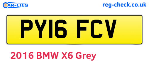 PY16FCV are the vehicle registration plates.