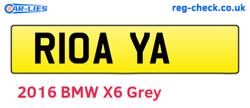 R10AYA are the vehicle registration plates.