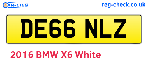 DE66NLZ are the vehicle registration plates.