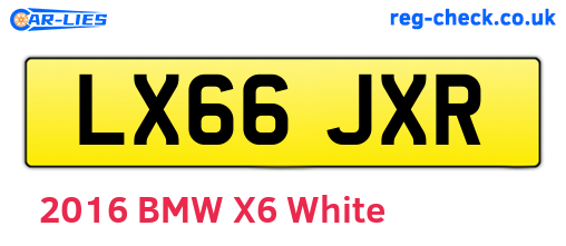 LX66JXR are the vehicle registration plates.