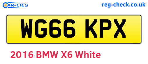 WG66KPX are the vehicle registration plates.