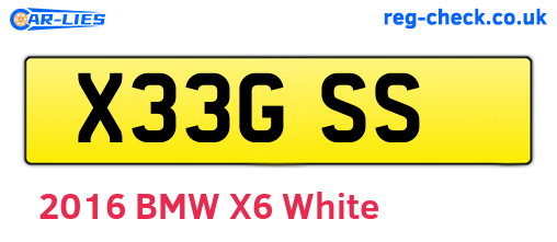 X33GSS are the vehicle registration plates.