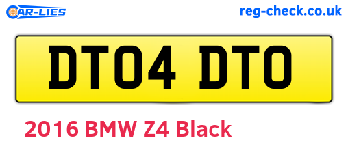DT04DTO are the vehicle registration plates.