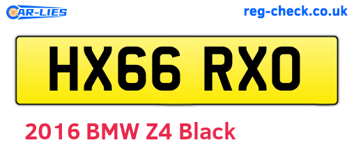 HX66RXO are the vehicle registration plates.