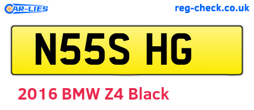 N55SHG are the vehicle registration plates.