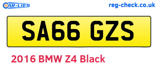 SA66GZS are the vehicle registration plates.