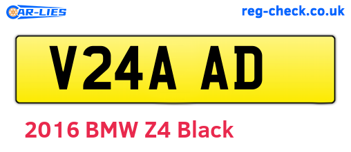 V24AAD are the vehicle registration plates.