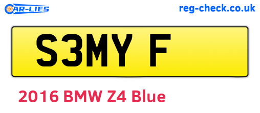 S3MYF are the vehicle registration plates.
