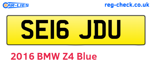 SE16JDU are the vehicle registration plates.