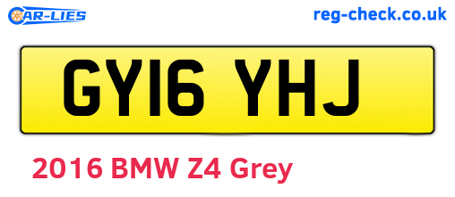 GY16YHJ are the vehicle registration plates.