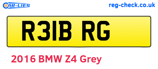 R31BRG are the vehicle registration plates.