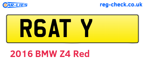 R6ATY are the vehicle registration plates.