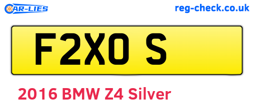 F2XOS are the vehicle registration plates.