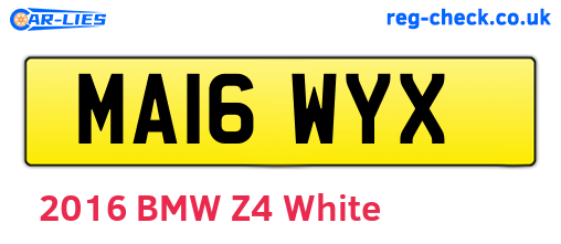 MA16WYX are the vehicle registration plates.
