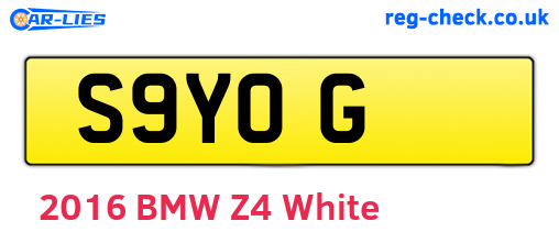 S9YOG are the vehicle registration plates.
