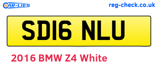 SD16NLU are the vehicle registration plates.