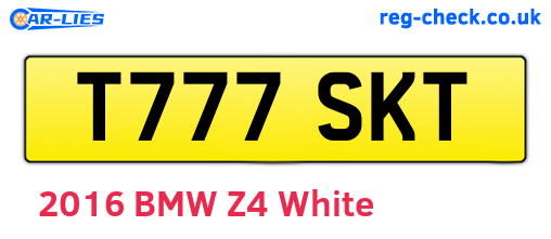 T777SKT are the vehicle registration plates.