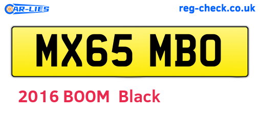 MX65MBO are the vehicle registration plates.