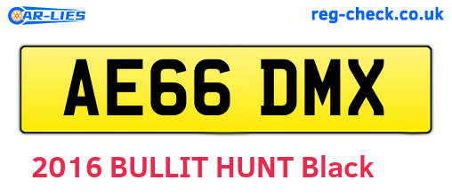 AE66DMX are the vehicle registration plates.