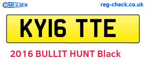 KY16TTE are the vehicle registration plates.