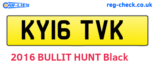 KY16TVK are the vehicle registration plates.