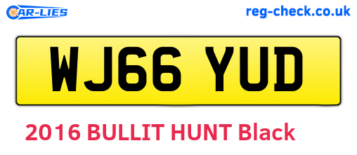 WJ66YUD are the vehicle registration plates.