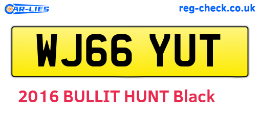 WJ66YUT are the vehicle registration plates.