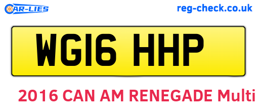 WG16HHP are the vehicle registration plates.