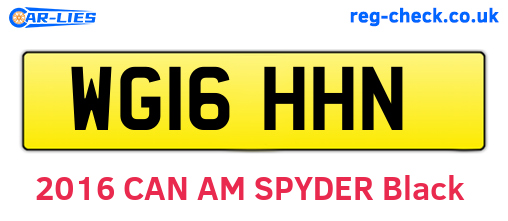 WG16HHN are the vehicle registration plates.