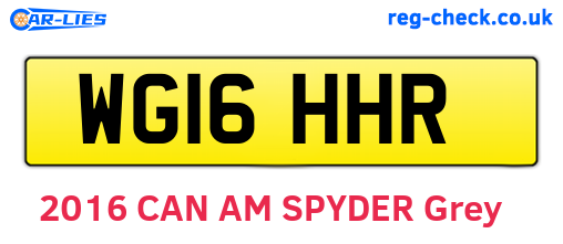 WG16HHR are the vehicle registration plates.