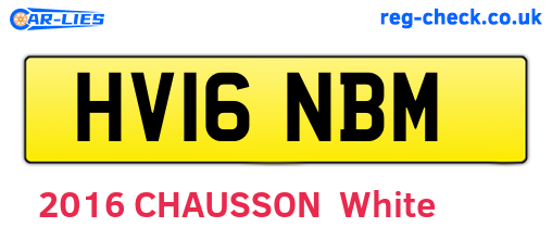 HV16NBM are the vehicle registration plates.