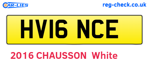 HV16NCE are the vehicle registration plates.