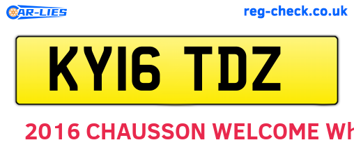 KY16TDZ are the vehicle registration plates.