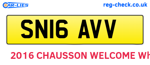 SN16AVV are the vehicle registration plates.