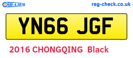 YN66JGF are the vehicle registration plates.